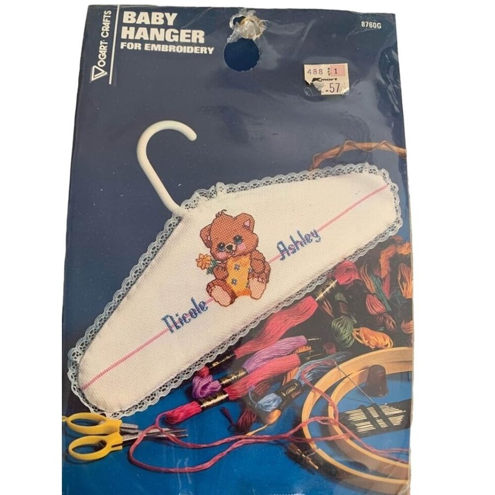 Vogart Crafts Counted Cross Stitch Baby Hanger Kit B760G